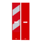 Traffic panel flat | film RA1/A | on one side indicating left | red / white
